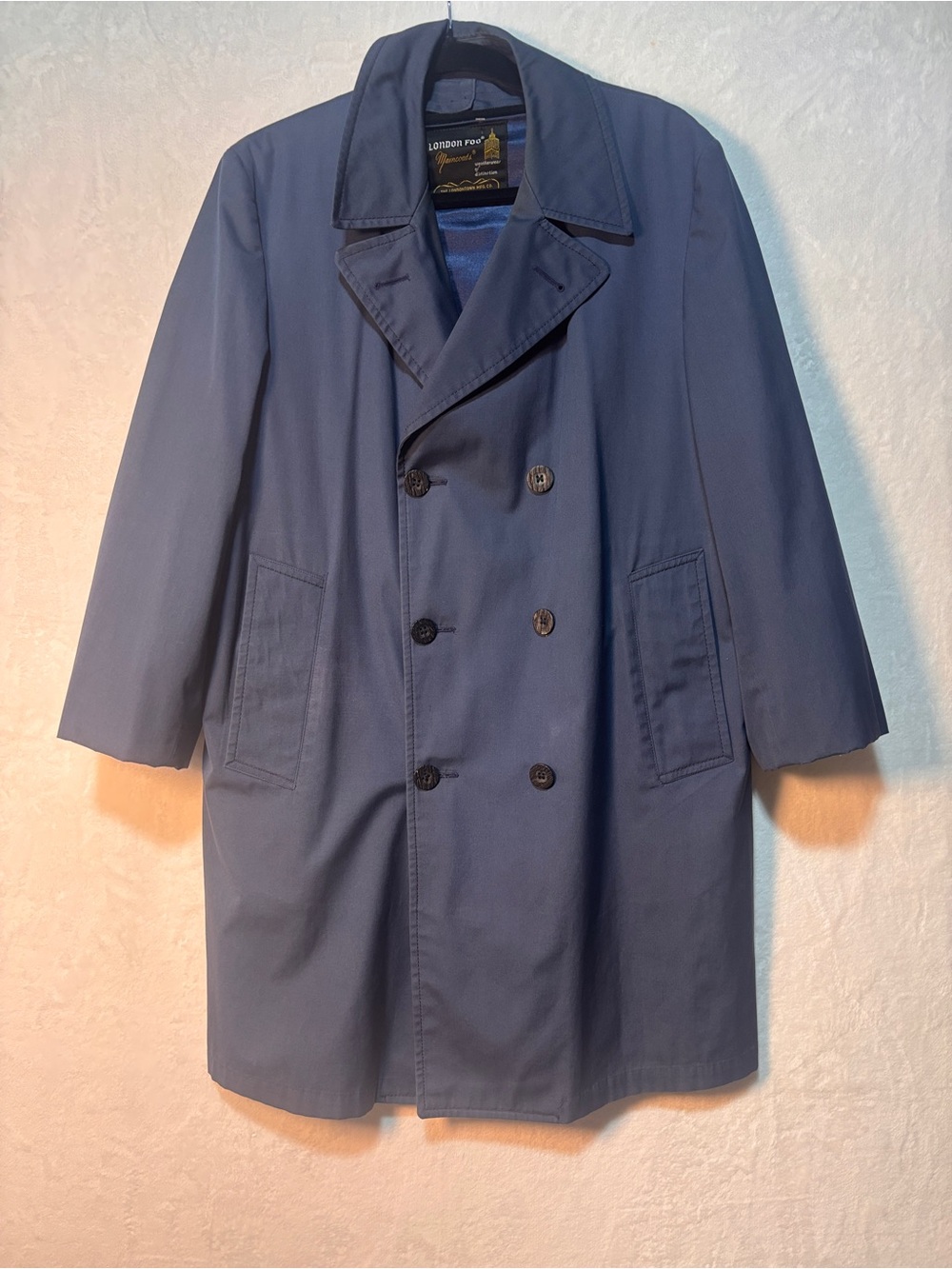 London Fog Vtg Snow Cloth Wool Rain Coat Jacket 40R